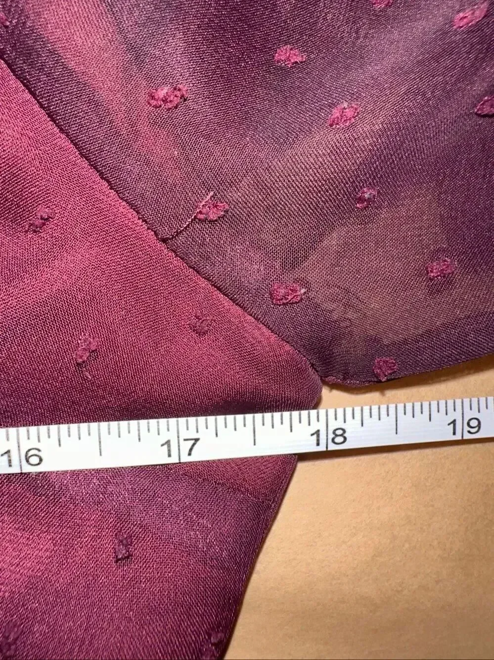 ModCloth Size 6 Apogee of Elegance Swiss Dot Tie Neck Fit & Flare Plum Dress